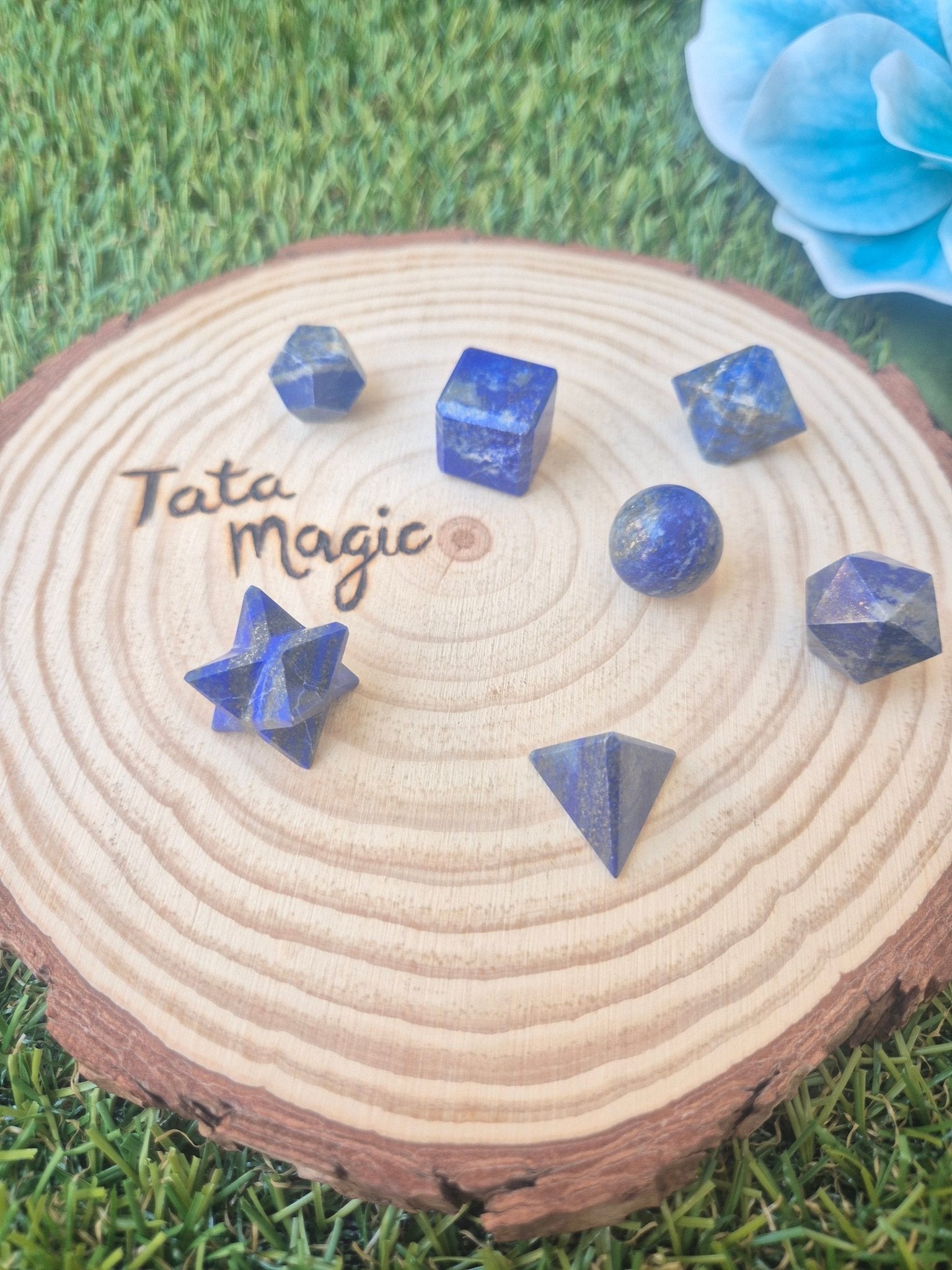 Set de Geometría Sagrada en Lapislázuli - Sabiduría y Protección Tienda esotérica Málaga - La Tienda de Tata Magic: tienda Esotérica en Málaga