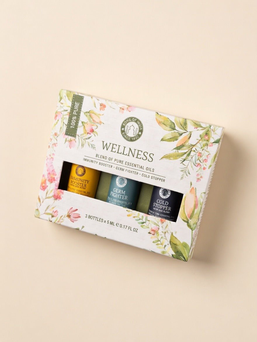 Set Aceites Esenciales Wellness Song of India | Refuerzo Inmunitario, Antigérmenes y Antiresfriado 100% Puros Aceites AromáticosTienda esotérica Málaga - La Tienda de Tata Magic: tienda Esotérica en Málaga