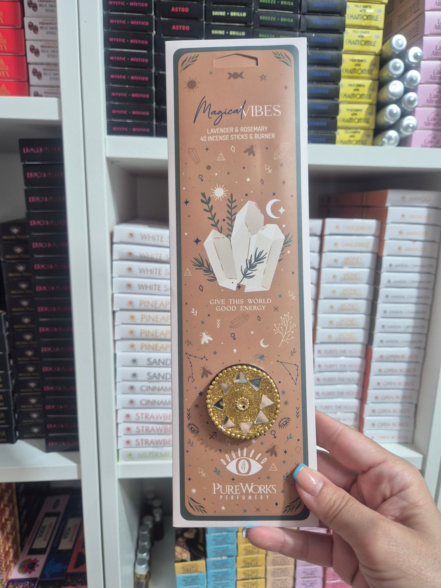 Varitas Incienso PureWorks 22grs + Porta inciensos Tienda esotérica Málaga - La Tienda de Tata Magic: tienda Esotérica en Málaga