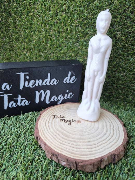 Vela Blanca Hombre - Purificación y Fuerza Interior VelasTienda esotérica Málaga - La Tienda de Tata Magic: tienda Esotérica en Málaga