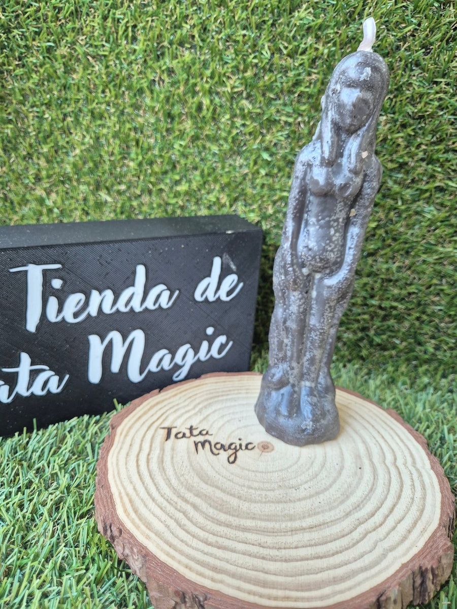 Vela Negra Mujer - Protección, Transformación y Fuerza Interior VelasTienda esotérica Málaga - La Tienda de Tata Magic: tienda Esotérica en Málaga