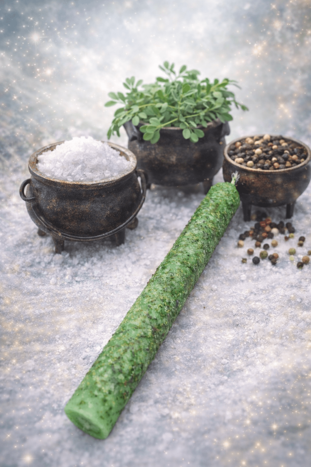Vela Herbórea de Ruda, Sal y Pimienta - Limpieza y Protección Ritual VelasTienda esotérica Málaga - La Tienda de Tata Magic: tienda Esotérica en Málaga