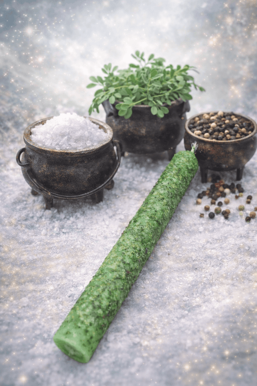 Vela Herbórea de Ruda, Sal y Pimienta - Limpieza y Protección Ritual VelasTienda esotérica Málaga - La Tienda de Tata Magic: tienda Esotérica en Málaga