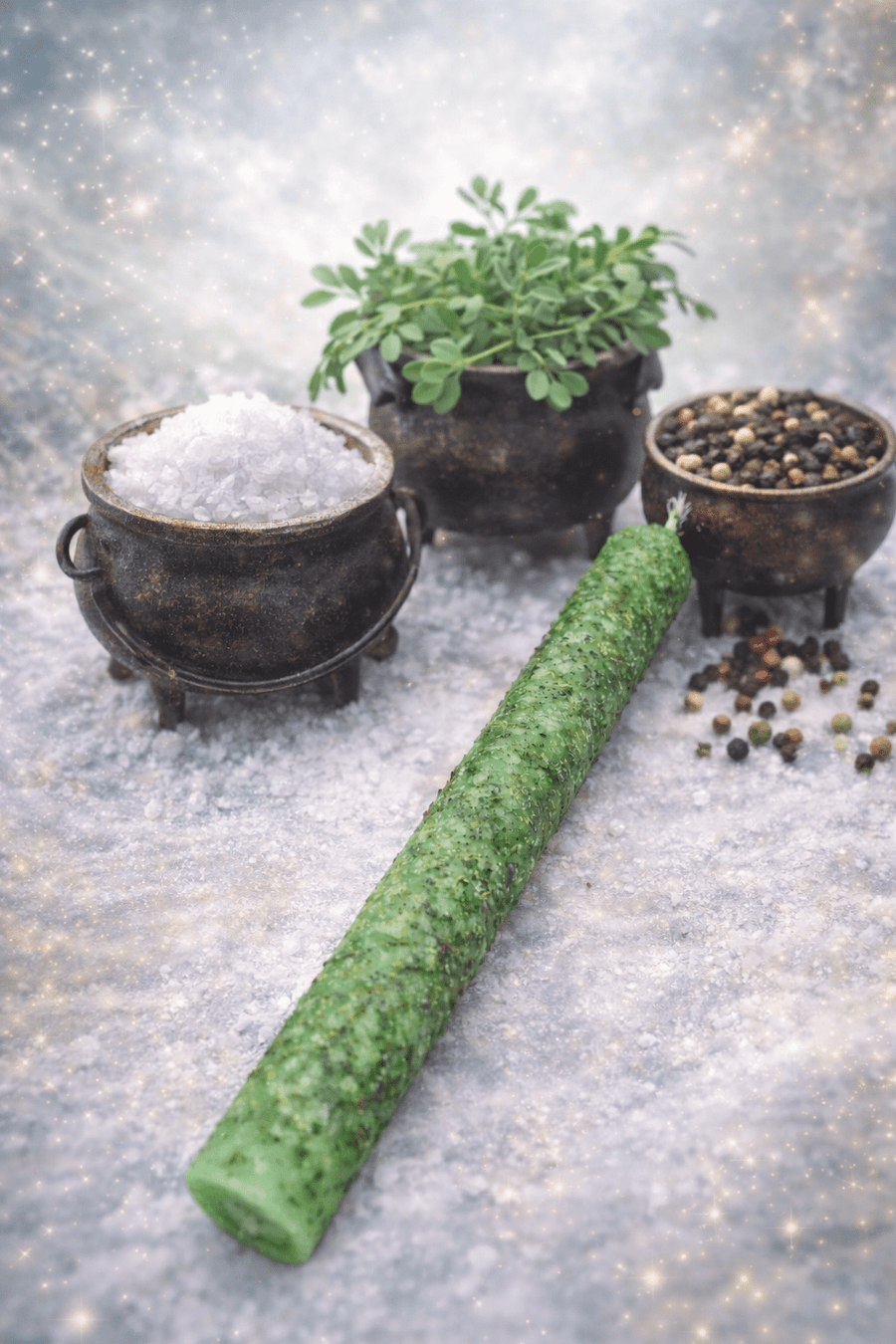 Vela Herbórea de Ruda, Sal y Pimienta - Limpieza y Protección Ritual VelasTienda esotérica Málaga - La Tienda de Tata Magic: tienda Esotérica en Málaga