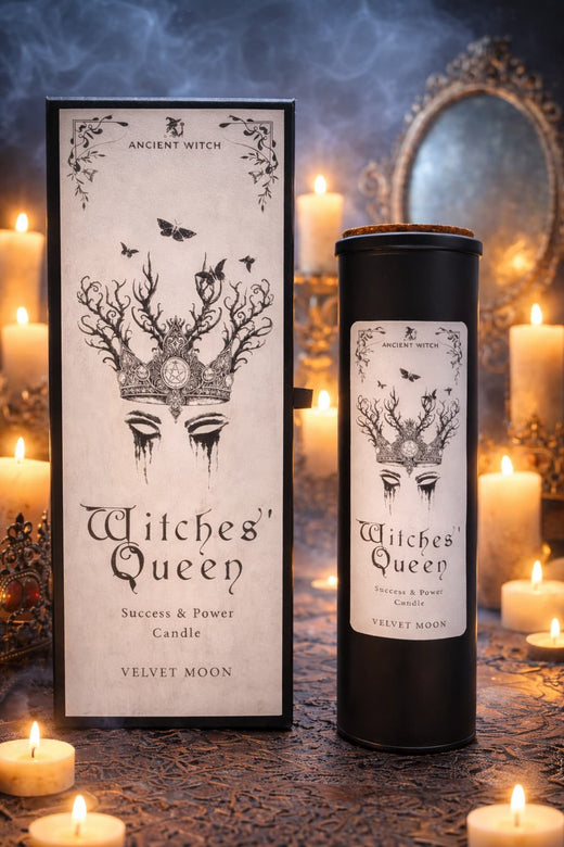 Vela Ritualizada Corona de la Bruja · Luna de Terciopelo · Éxito y Poder Personal Velas RitualesTienda esotérica Málaga - La Tienda de Tata Magic: tienda Esotérica en Málaga
