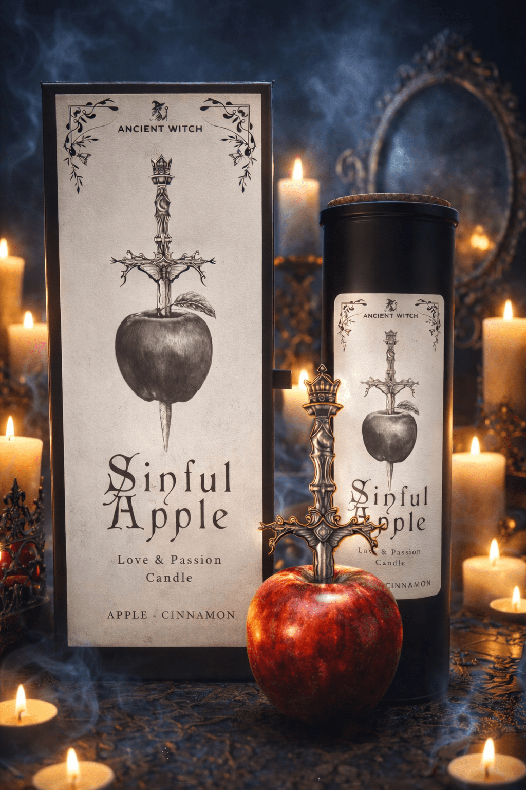 Vela Ritualizada Manzana Pecaminosa · Manzana y Canela · Amor, Pasión y Atracción Velas RitualesTienda esotérica Málaga - La Tienda de Tata Magic: tienda Esotérica en Málaga