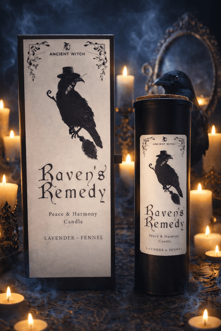 Vela Ritualizada Remedio de los Cuervos · Lavanda e Hinojo · Paz y Armonía Velas RitualesTienda esotérica Málaga - La Tienda de Tata Magic: tienda Esotérica en Málaga