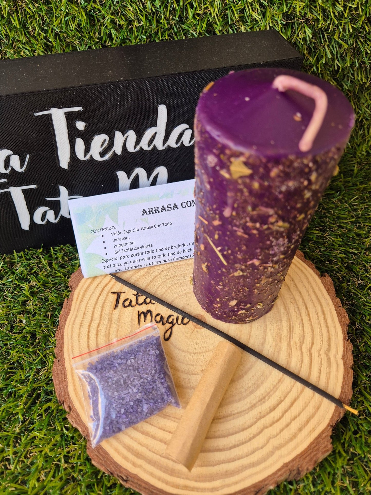 Velón Arrasa con Todo de 7 Llaves - Ritual Herbóreo de Limpieza Contra Magia Negra,Cortar Brujería, Magia Negra y Tumbar Trabajos VelasTienda esotérica Málaga - La Tienda de Tata Magic: tienda Esotérica en Málaga