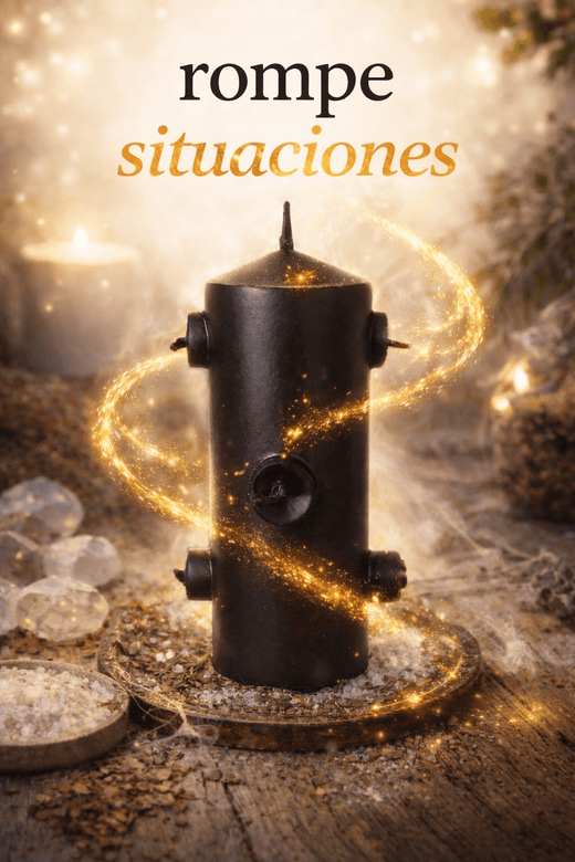 Velón 7 Mechas Negro – Rompe Situaciones, Limpieza y Liberación Energética VelasTienda esotérica Málaga - La Tienda de Tata Magic: tienda Esotérica en Málaga