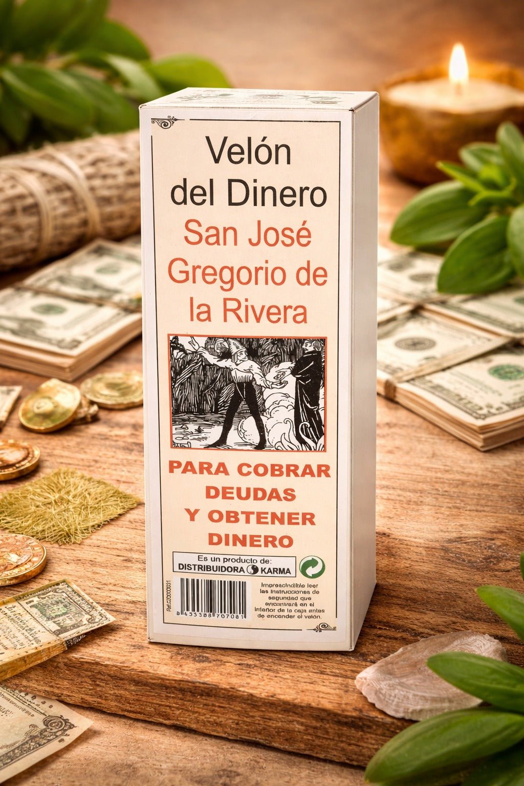 Velón del Dinero San José Gregorio | Cobrar Deudas, Atraer Prosperidad y Abrir Caminos Económicos VelasTienda esotérica Málaga - La Tienda de Tata Magic: tienda Esotérica en Málaga