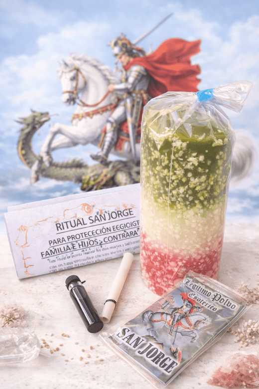 Velón San Jorge · Ritual de Protección para Hogar, Familia e Hijos Velones RitualesTienda esotérica Málaga - La Tienda de Tata Magic: tienda Esotérica en Málaga