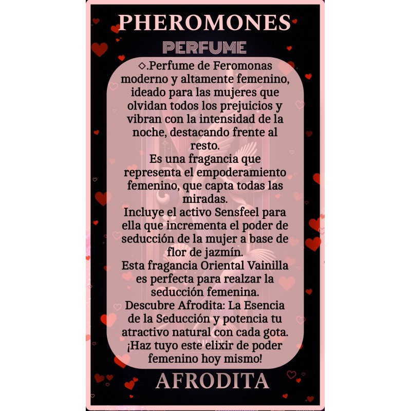 Afrodita: La Esencia de la Seducción (con feromornas)- 50ml