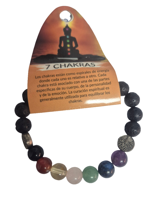 Pulsera 7 Chakras Lava