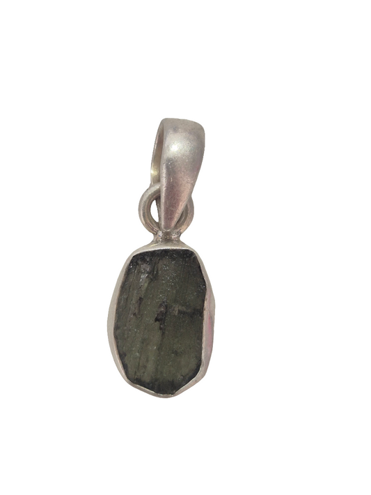 Moldavita Enganche en Plata 925