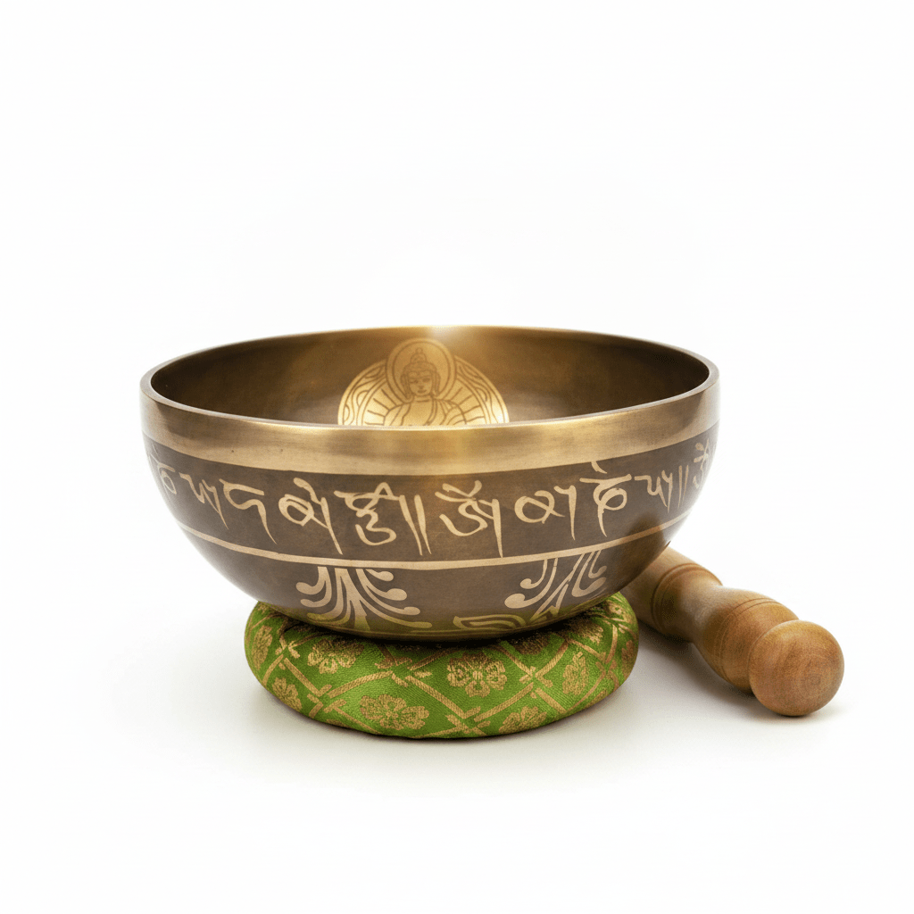 Cuenco Tibetano 7 Metales 19cm | Buda Iluminado | Meditación y Sanación Cuencos TibetanosTienda esotérica Málaga - La Tienda de Tata Magic: tienda Esotérica en Málaga
