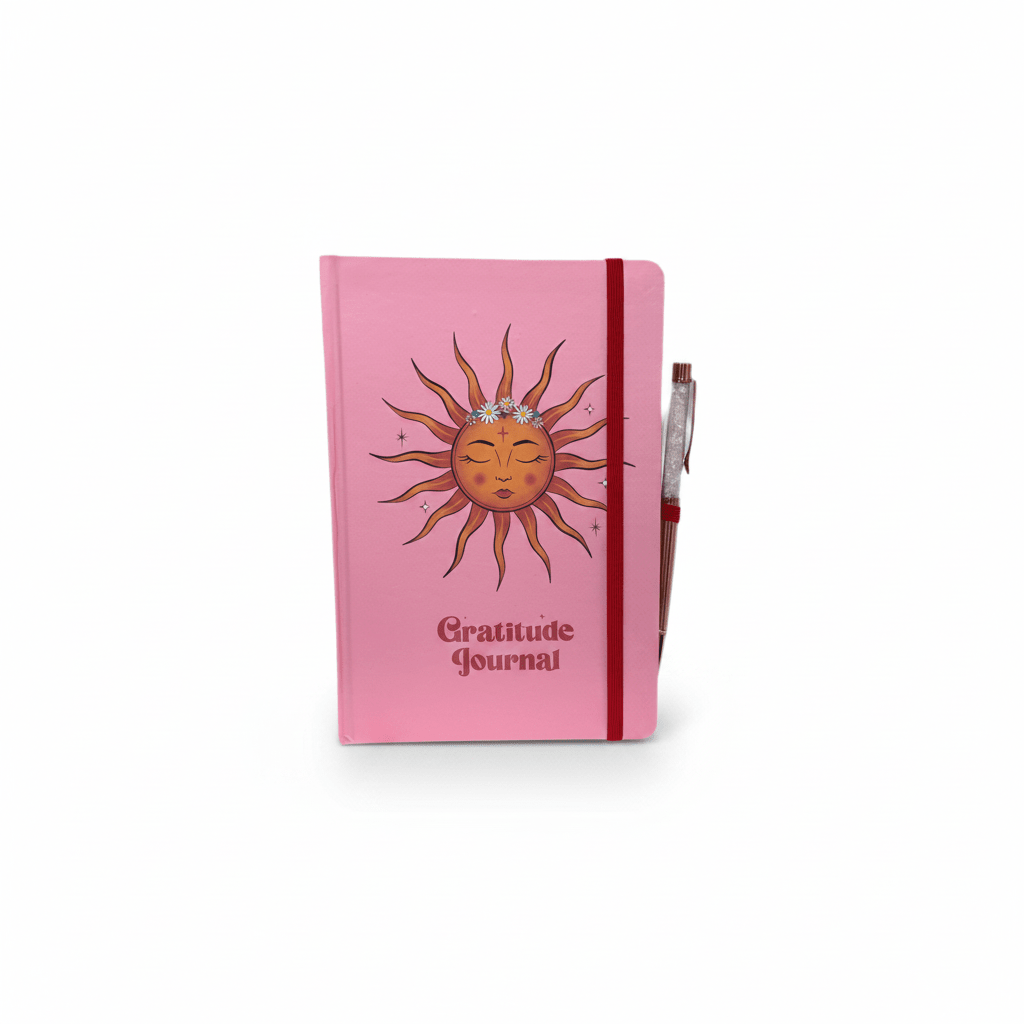 Gratitude Journal – Diario Sol de Gratitud con Bolígrafo de Cuarzo Rosa Papelería EsotéricaTienda esotérica Málaga - La Tienda de Tata Magic: tienda Esotérica en Málaga