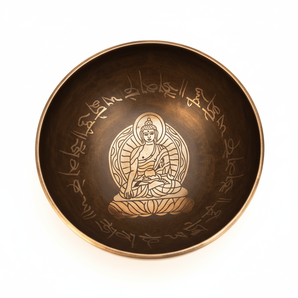 Cuenco Tibetano 7 Metales 19cm | Buda Iluminado | Meditación y Sanación Cuencos TibetanosTienda esotérica Málaga - La Tienda de Tata Magic: tienda Esotérica en Málaga
