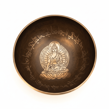 Cuenco Tibetano 7 Metales 19cm | Buda Iluminado | Meditación y Sanación Cuencos TibetanosTienda esotérica Málaga - La Tienda de Tata Magic: tienda Esotérica en Málaga