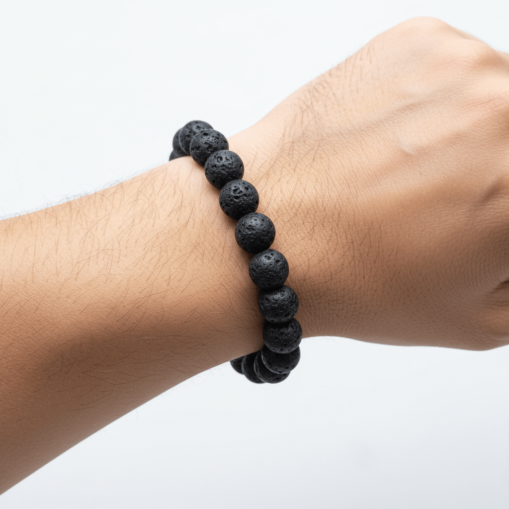 Pulsera Piedra de Lava Hombre | Fuerza Volcánica y Protección Pulseras de MineralesTienda esotérica Málaga - Tata Magic: tienda Esotérica en Málaga