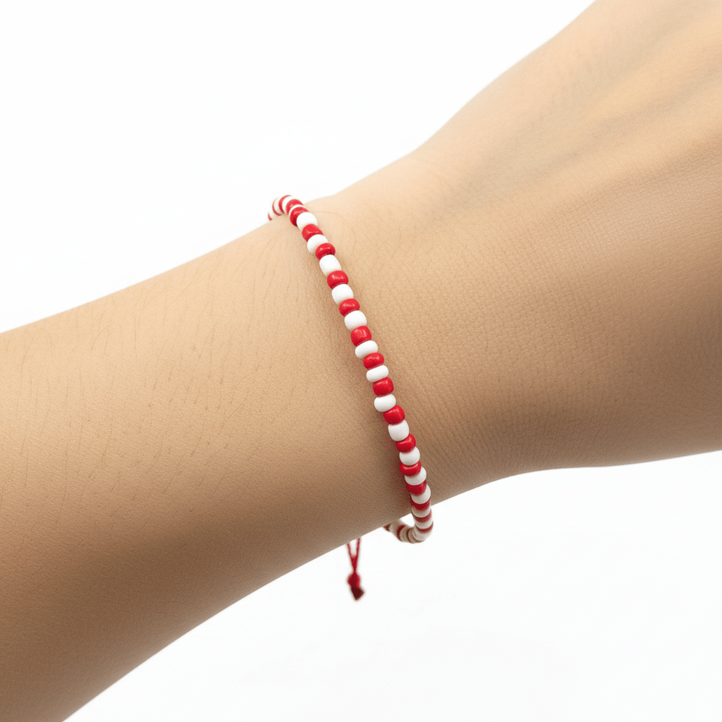 Pulsera Shangó Roja y Blanca | Fuerza, Justicia y Protección del Orixá Pulseras EsotéricasTienda esotérica Málaga - Tata Magic: tienda Esotérica en Málaga