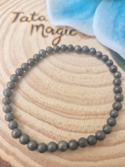 Pulsera de Pirita 4mm - Abundancia, Éxito y Protección
