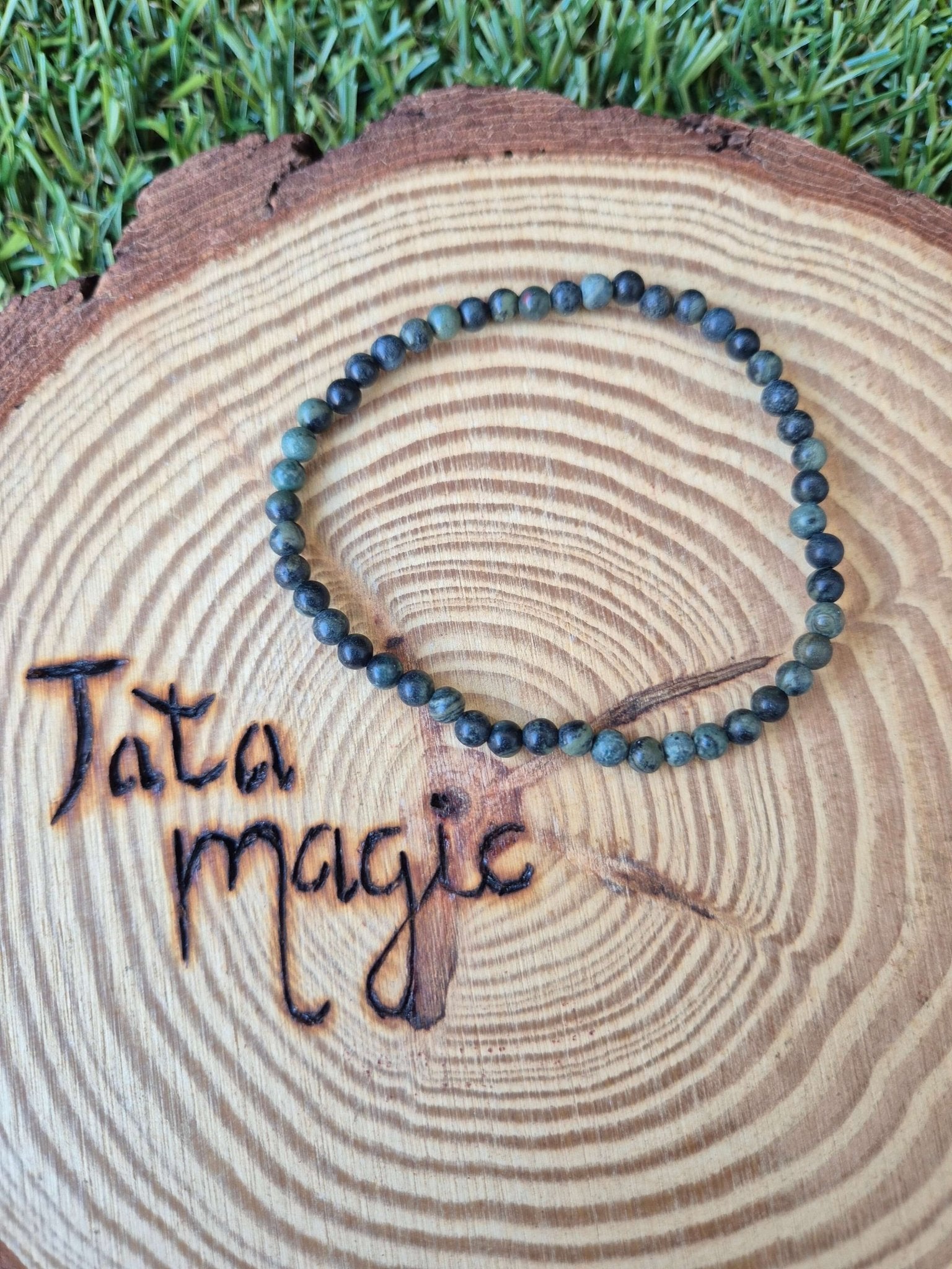 Pulsera jaspe orbicular 4 mm JoyeriamineralespulserasTienda esotérica Málaga - La Tienda de Tata Magic: tienda Esotérica en Málaga