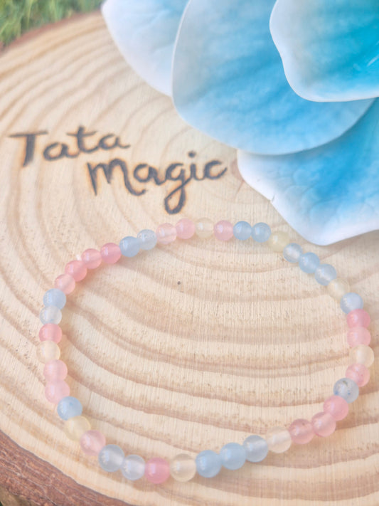 Pulsera de Morganita 4mm- Amor, Paz y Sanación Emocional