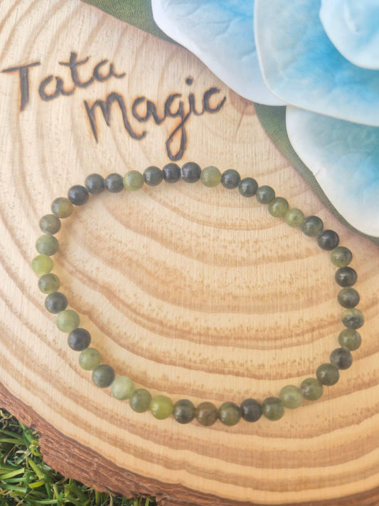 Pulsera de Jade Verde Vietnamita 4 mm - Protección, Suerte y Armonía