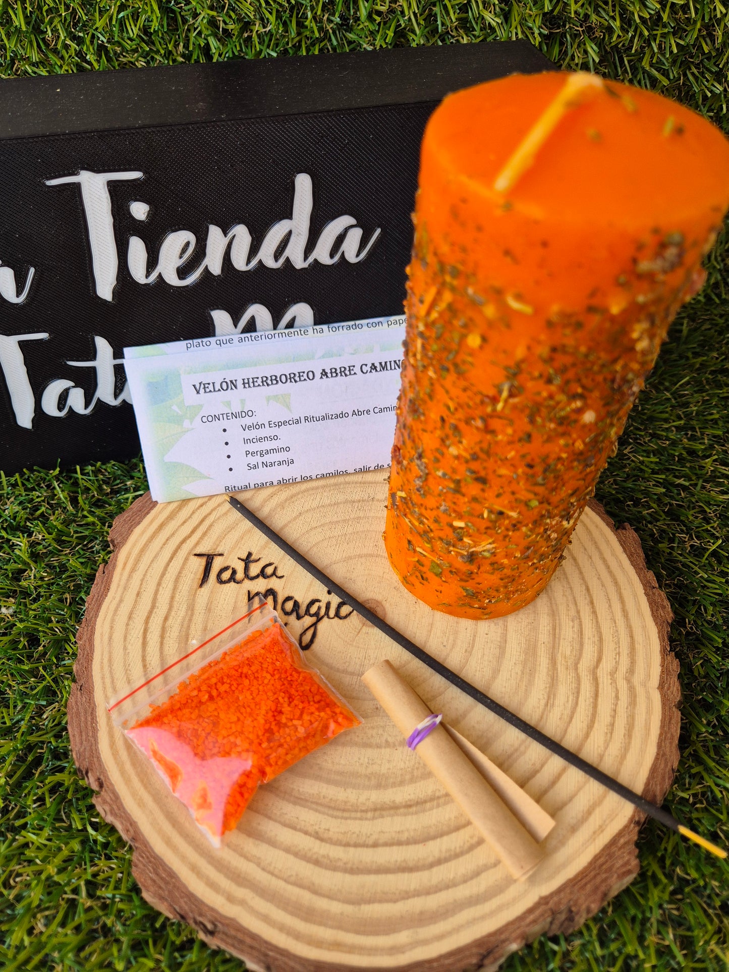 Velón Abre Caminos de 7 Llaves -Ritual Herbóreo para Abrir y Desatrancar los Caminos, para Salir de Situaciones Difíciles