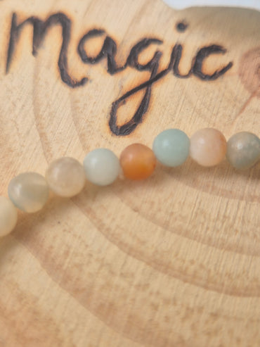 Pulsera de Amazonita 4mm- Calma, comunicación y equilibrio emocional