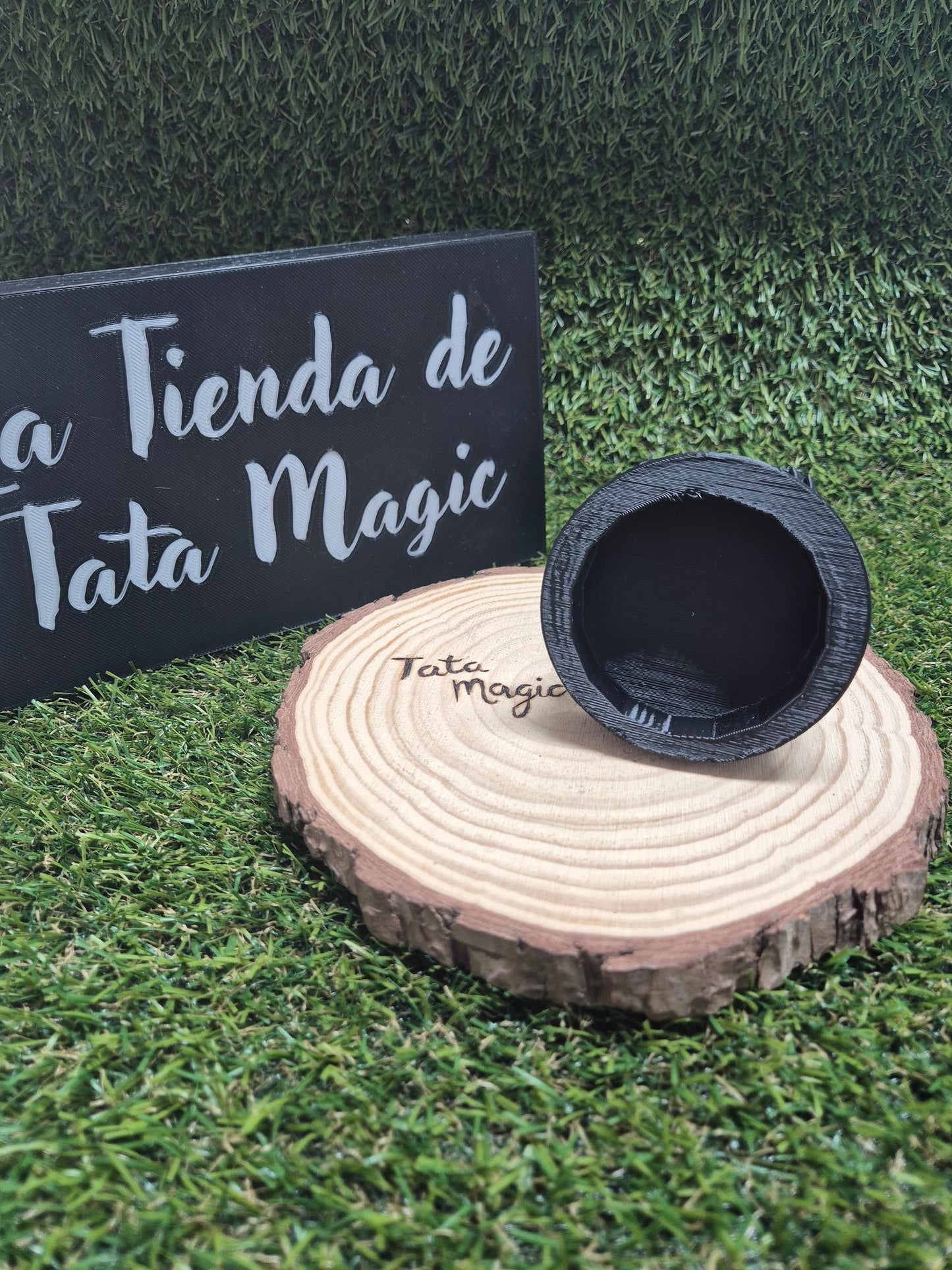 Santa Muerte Negra Con Carga 20cm