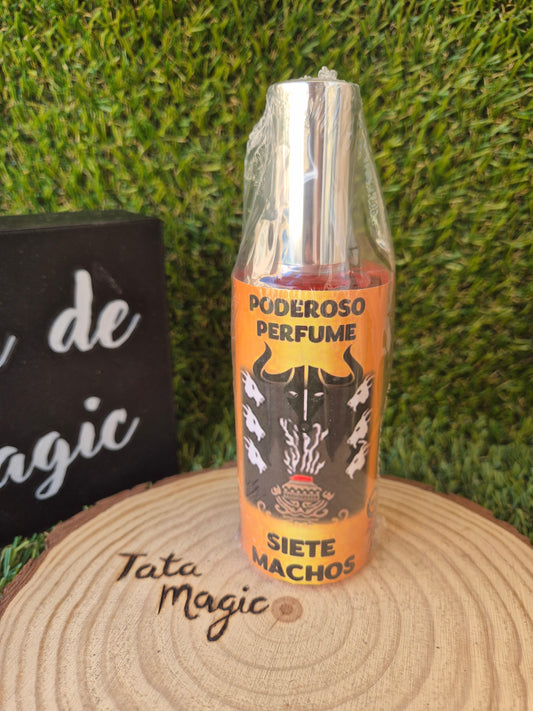 Poderoso Perfume Siete Machos - Atrae Energía, Protección y Poder Personal