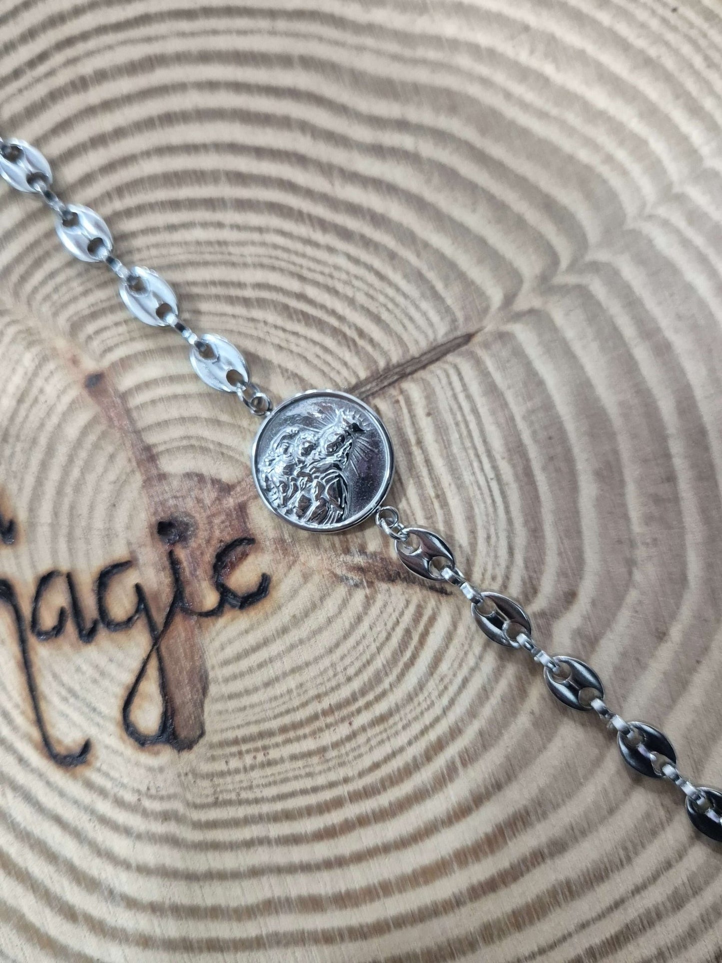 Pulsera acero virgen del carmen Tienda esotérica Málaga - La Tienda de Tata Magic: tienda Esotérica en Málaga