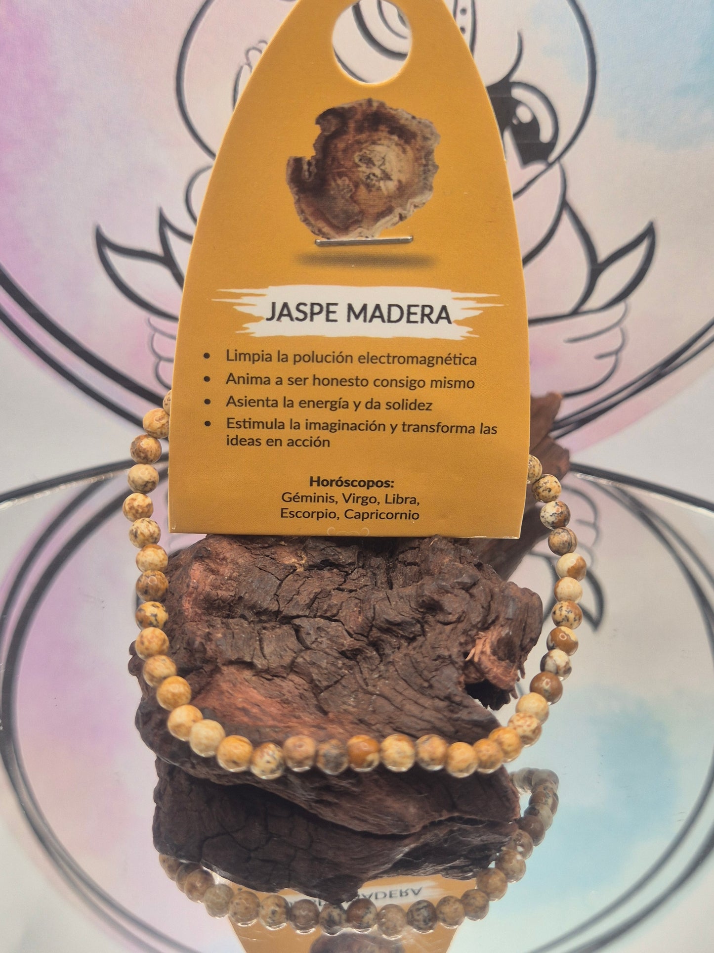 Pulsera- Mineral Jaspe Madera 4mm