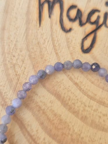 Pulsera de Tanzanita Facetada 3mm - Equilibrio Emocional, Calma y Transformación