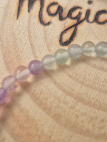 Pulsera de Fluorita 4mm - Claridad mental, Protección y Equilibrio espiritual