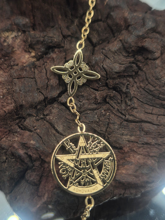 Pulsera Doble Protección de Acero (Dorado)