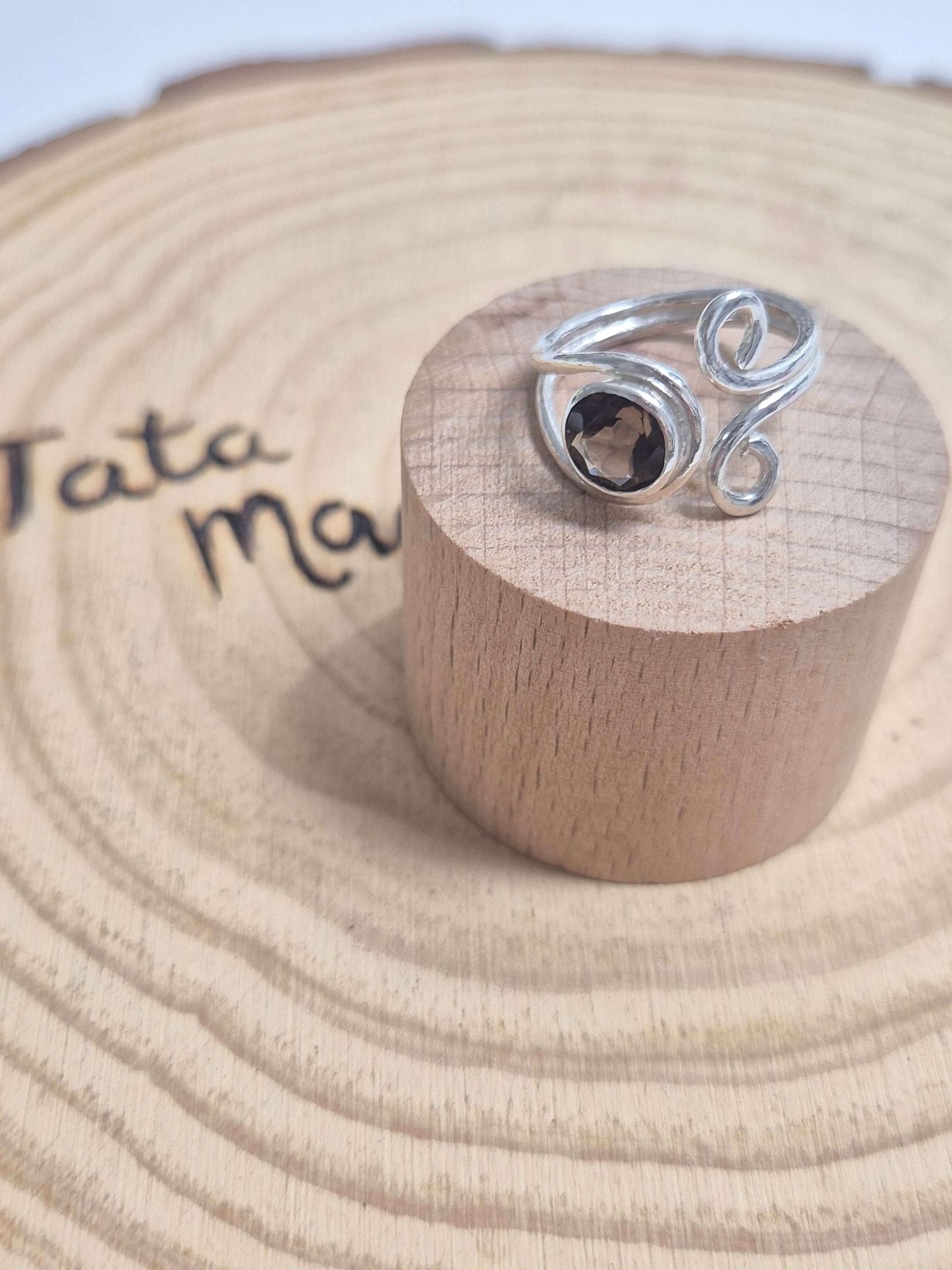 Anillos Ajustables de Plata con mineral anillosplataTienda esotérica Málaga - La Tienda de Tata Magic: tienda Esotérica en Málaga