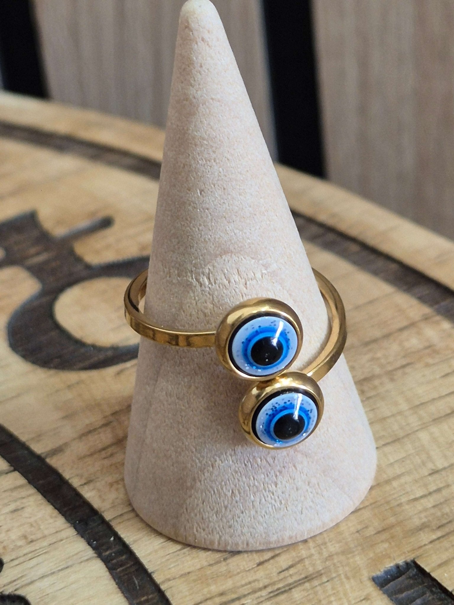 Anillo ajustable ojo turco acero PendientesaceroTienda esotérica Málaga - La Tienda de Tata Magic: tienda Esotérica en Málaga