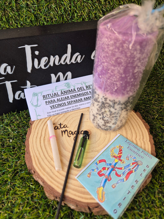 Velón Ritual Ánima del Retiro de 7 Llaves - Protección, Enemigos y Envidias