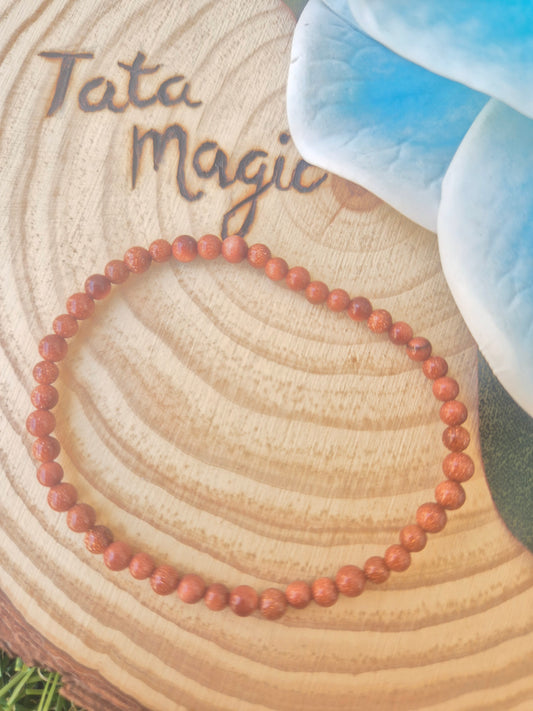 Pulsera de Venturina Dorada 4mm - Protección, Energía y Confianza