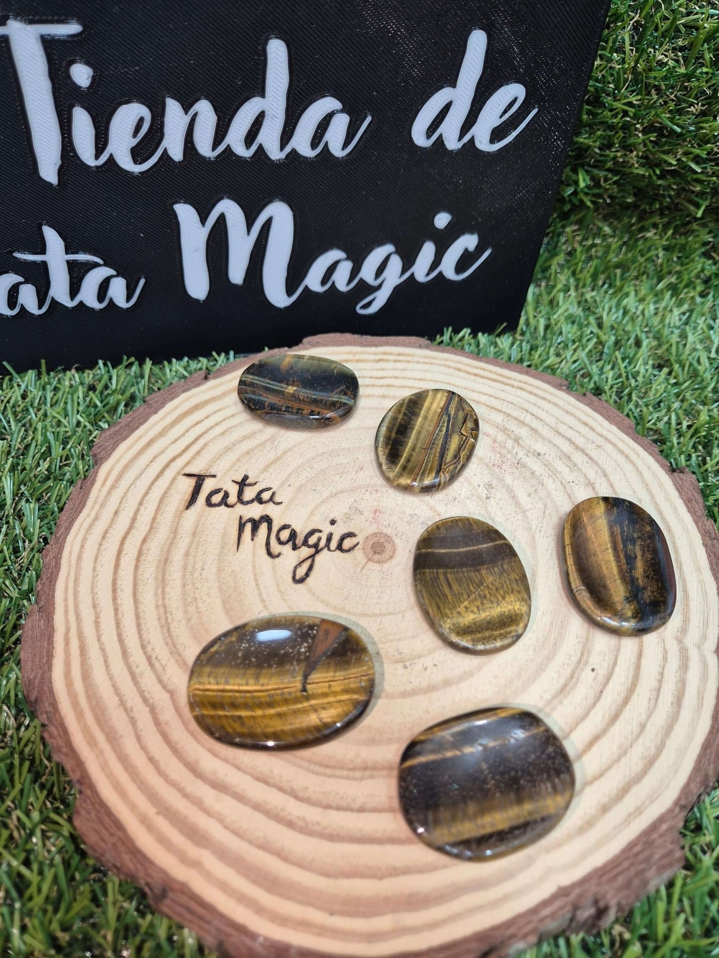 Piedra para el pulgar ojo de tigre JoyeriamineralesanillosTienda esotérica Málaga - La Tienda de Tata Magic: tienda Esotérica en Málaga