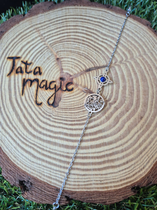 Pulsera Acero Doble Protección Lapislazuli Consagrada