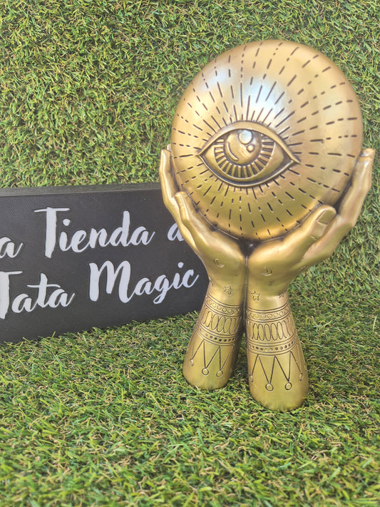 Figura de Cerámica Ojo que Todo lo Ve - Protección, Sabiduría y Energía Espiritual