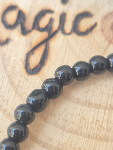 Pulsera de Ónix 4 Mm -Amuleto de Protección y Fortaleza Interior