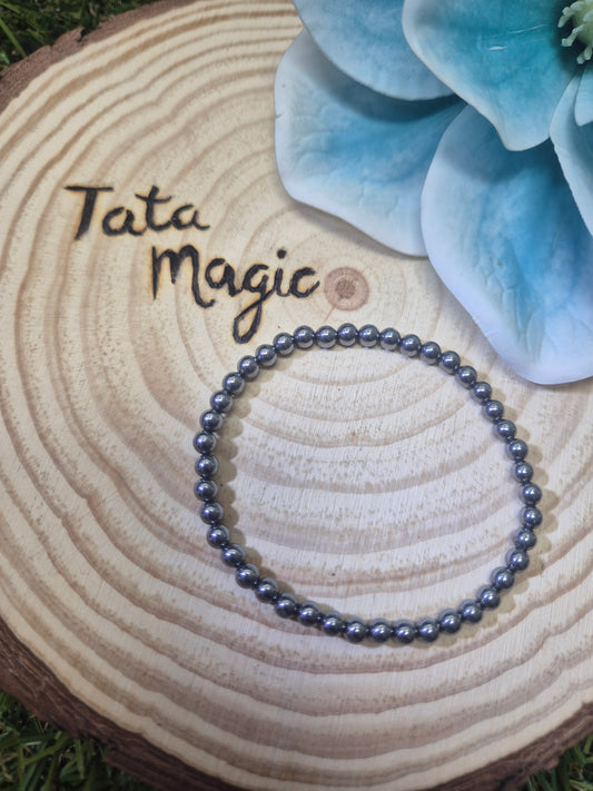 Pulsera Terahercio 4mm- Protección cuántica, vitalidad y energía antiirradiación
