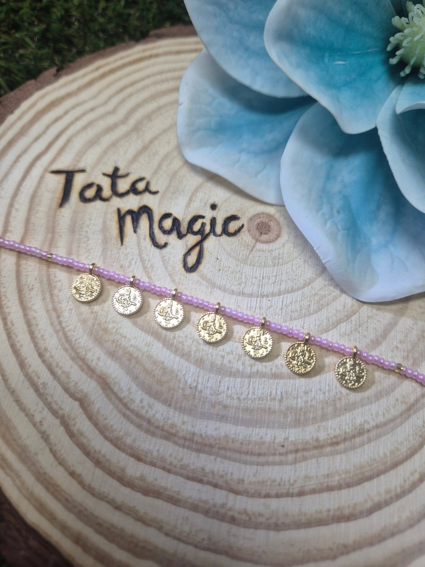 Pulsera Turca de la Abundancia - Monedas de Riqueza, suerte y flujo económico Tienda esotérica Málaga - La Tienda de Tata Magic: tienda Esotérica en Málaga