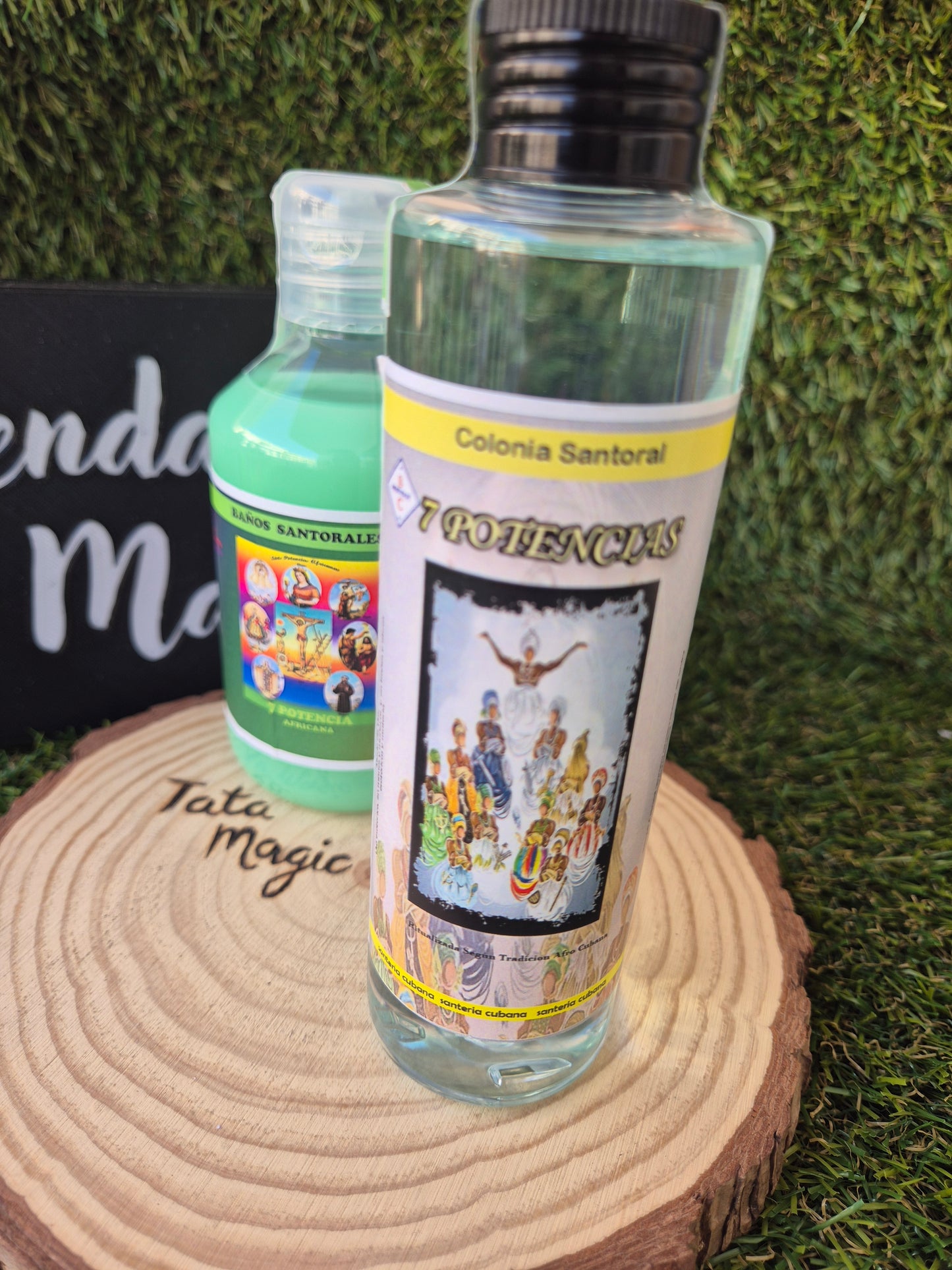 Pack Colonia + Baño 7 Potencias Africanas - Santería Cubana para Protección, Éxito y Prosperidad Ritualizado según la Tradición Afro Cubana