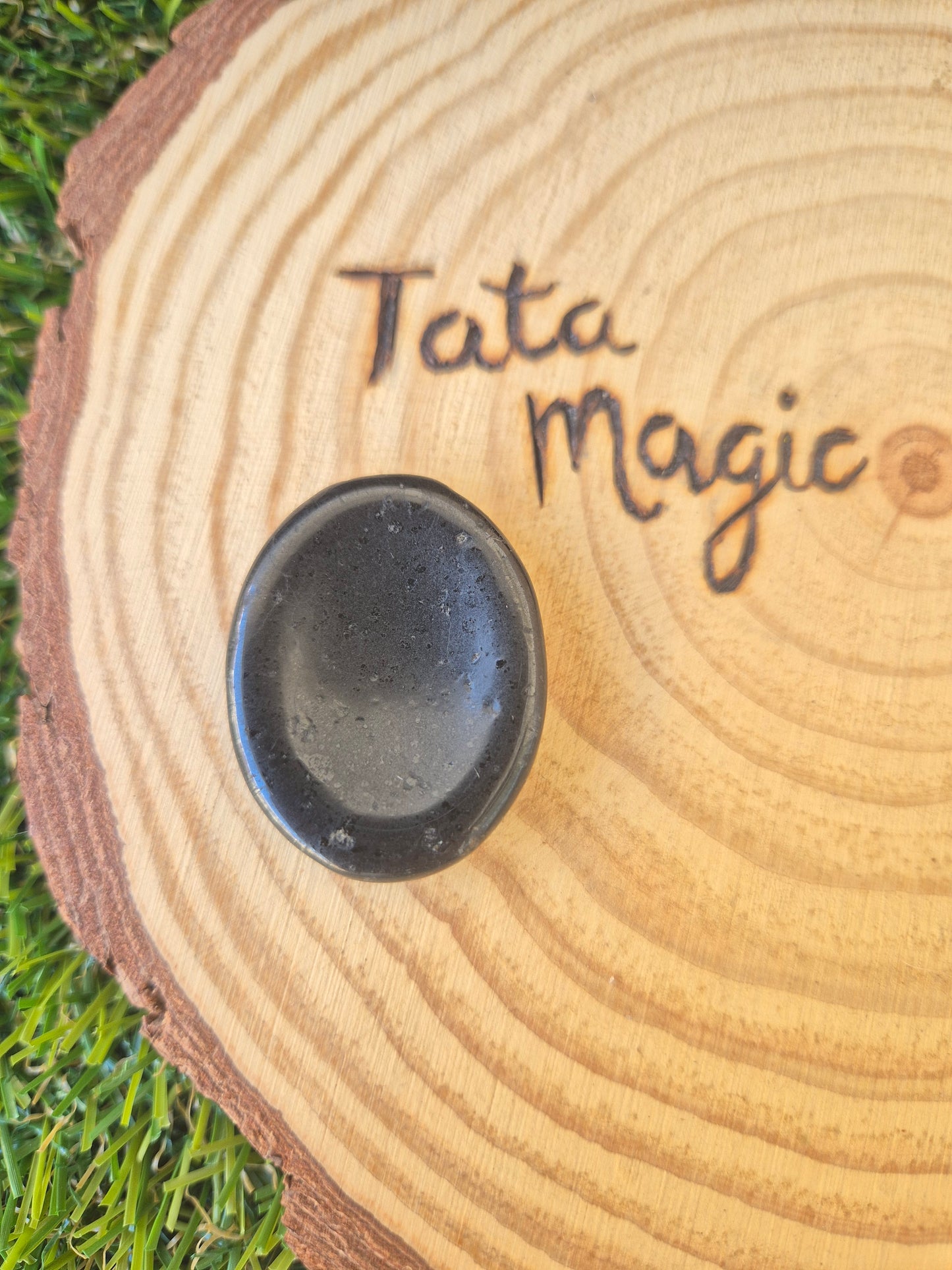 Piedra para el Pulgar de Turmalina Negra - Antiestrés y Protección Energética