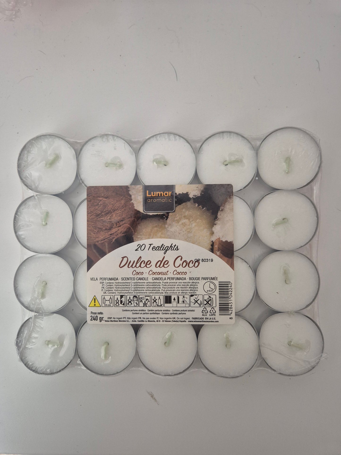 Pack 20 velas aromaticas Lumar